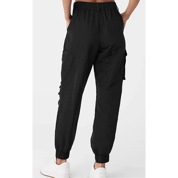 ALO High Waist Break Line Jogger Pant Black XS Track Swishy Athletic Sporty - Picture 2 of 13